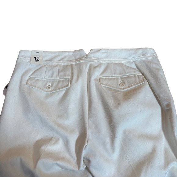 Gap Women's Cream Sailor Button Wide Leg Pants Size 12 Regular NWT - Picture 2 of 12